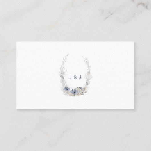 Boho chic Beach Bestemming Trouwcadeau Registry Informatiekaartje (Achterkant)