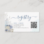 Boho chic Beach Bestemming Trouwcadeau Registry Informatiekaartje (Voorkant)