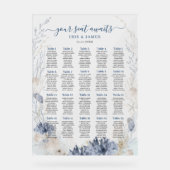Boho Chic Beach Coastal Wedding Zitting Grafiek Acryl Bord (Voorkant)
