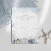 Boho Chic Beach Destination Wedding Details Informatiekaartje