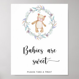 Boho chic beer baby's zijn zoet poster