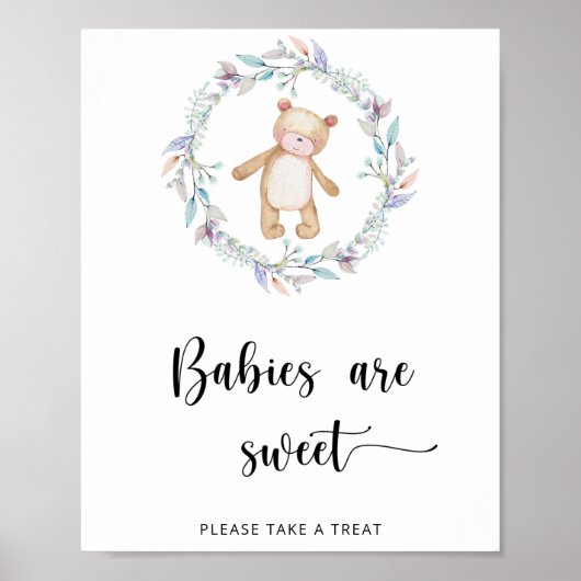 Boho chic beer baby's zijn zoet poster (Voorkant)