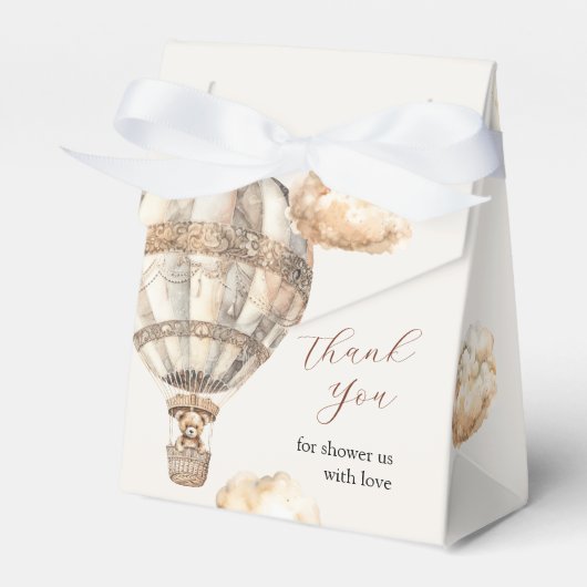 Boho Chic Beer Luchtballon Baby shower Favor Box Bedankdoosjes (Voorkant Zijde)