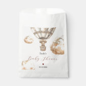 Boho Chic Beer Luchtballon Wolken Baby shower Bedankzakje (Voorkant)