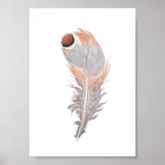 Boho chic bird vether waterverf print