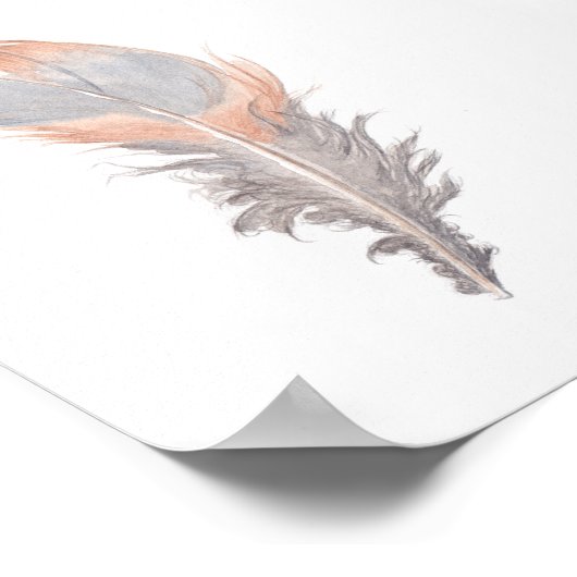 Boho chic bird vether waterverf print (Hoek)