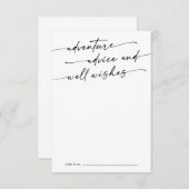 Boho Chic Black and White Wedding Adventure Advieskaart (Voorkant / Achterkant)