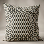 Boho Chic Black & Beige Geometric Pattern Stof