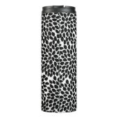 Boho Chic Black en White Abstract Floral Pattern Thermosbeker (Achterkant)
