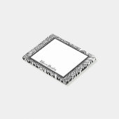 Boho Chic Black en White Modern Floral Mandala Post-it® Notes (Schuin)