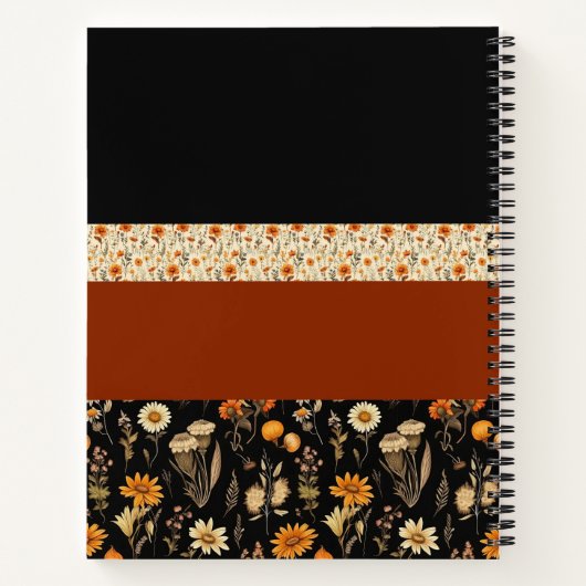 Boho-Chic Black & Rust Bullet Journal Notitieboek (Achterkant)