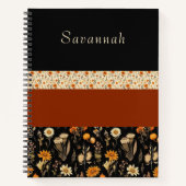 Boho-Chic Black & Rust Bullet Journal Notitieboek (Voorkant)