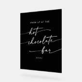 Boho Chic Black Wedding Hot Chocolate Bar Acryl Bord (Hoek)