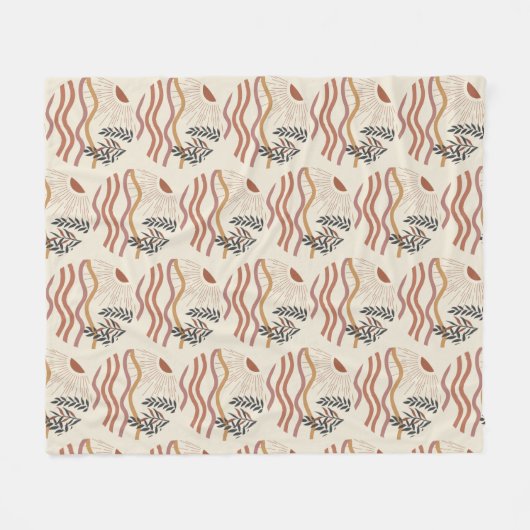 Boho Chic Blanket | Gezellig artistiek ontwerp Fleece Deken (Voorkant (Horizontaal))