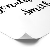 Boho chic blauwe bloemen welkomstbord voor trouwfe poster (Hoek)