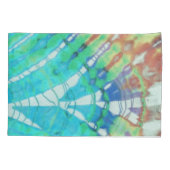 Boho Chic  Blauwgroen Beach Batik Tie Dye Kussensloop (Achterkant)