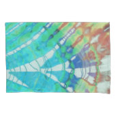 Boho Chic  Blauwgroen Beach Batik Tie Dye Kussensloop (Voorkant)