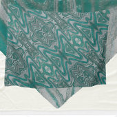Boho Chic Blauwgroen en grijs Abstract Patroon Fleece Deken