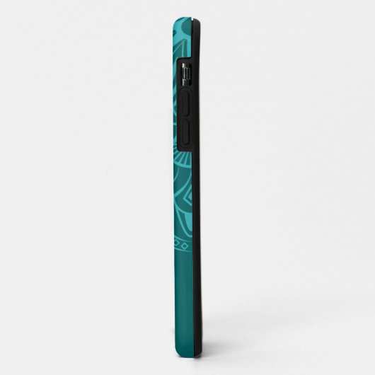 Boho Chic Blauwgroen en Turquoise Mandala Case-Mate iPhone Case (Achterkant/links)