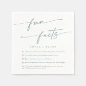 Boho Chic Blauwgroen en wit bruiloft Fact servette Servet (Voorkant)