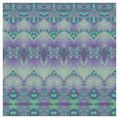 Boho Chic Blauwgroen Paars Pattern Stof (Close Up)