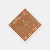 Boho Chic Bloemboog Herfst Bruiloft Servet (Hoek)