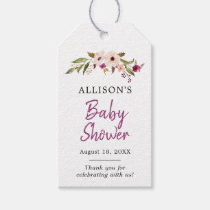 Boho Chic  Bloemen Baby shower Gift Labels Cadeaulabel