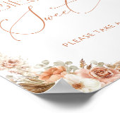 Boho Chic Bloemen Baby's zijn Lief Poster (Hoek)