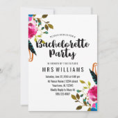 Boho Chic Bloemen Bachelorette Party Uitnodiging (Voorkant)