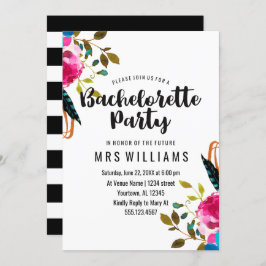 Boho Chic Bloemen Bachelorette Party Uitnodiging