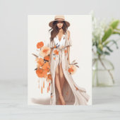 Boho Chic Bloemen Briefkaart (Staand voorkant)
