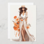Boho Chic Bloemen Briefkaart (Voorkant / Achterkant)