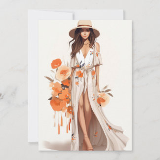 Boho Chic Bloemen Briefkaart