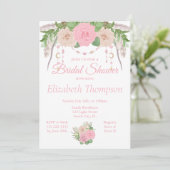 Boho Chic Bloemen Bruids Douche Uitnodiging (Staand voorkant)