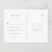 Boho Chic Bloemen Bruiloft RSVP Briefkaart (Achterkant)