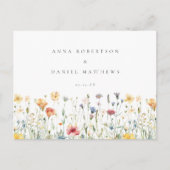 Boho Chic Bloemen Bruiloft RSVP Briefkaart (Voorkant)