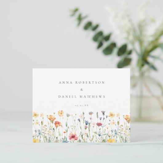 Boho Chic Bloemen Bruiloft RSVP Briefkaart (Staand voorkant)