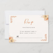 Boho Chic Bloemen Bruiloft RSVP Kaart (Voorkant)