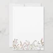 Boho Chic Bloemen Bruiloft Uitnodiging (Achterkant)