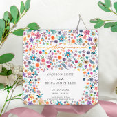 Boho Chic Bloemen Goud Wildflower Tuin Bruiloft Save The Date