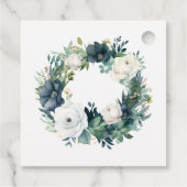 Boho Chic Bloemen Meisjes Doop Bedankjes Labels (Achterkant)