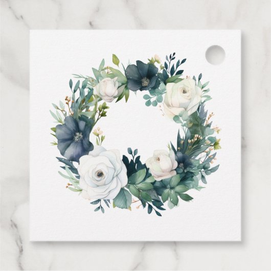 Boho Chic Bloemen Meisjes Doop Bedankjes Labels (Achterkant)