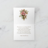 Boho Chic Bloemen Meisjes Doop Bedankkaart (Binnen)