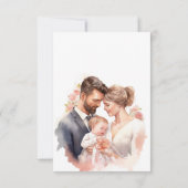 Boho Chic Bloemen Meisjes Doop Bedankkaart (Achterkant)