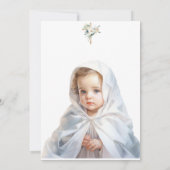 Boho Chic Bloemen Meisjes Doop Kaart (Achterkant)