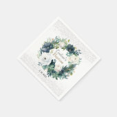 Boho Chic Bloemen Meisjes Doop Servet (Hoek)