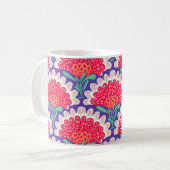 Boho Chic Bloemen Print. Koffiemok (Voorkant links)