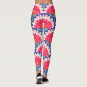 Boho Chic Bloemen  Print. Leggings (Achterkant)