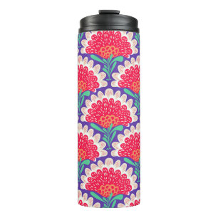 Boho Chic Bloemen  Print. Thermosbeker
