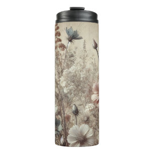 Boho Chic Bloemen Thermische Tumbler – Elegant & N Thermosbeker